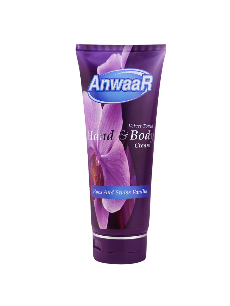 Anwaar Hand and Body Cream with Rose and Swiss Vanilla (200ml)