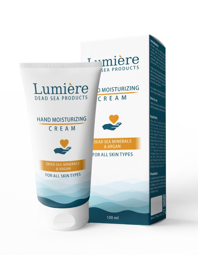 Lumiere Hand Moisturizing Cream Dead Sea Minerals and Argan Oil (150ml)