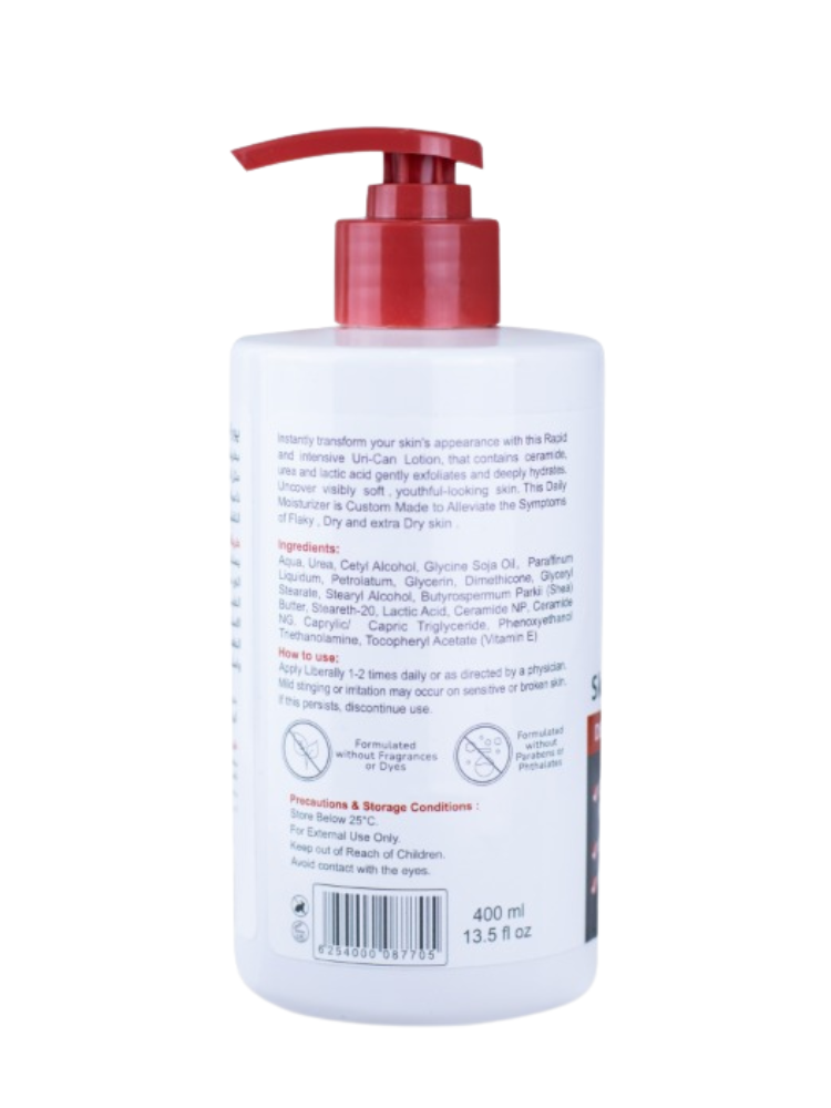 Ura Can Lotion with Ceramide & Urea for Dry Skin (400ml)
